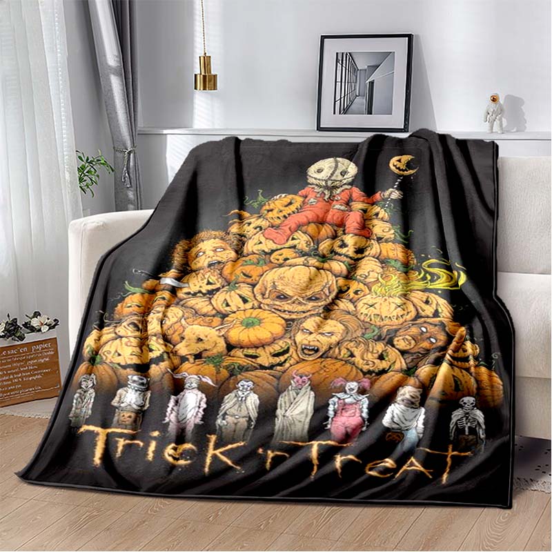 Одеяло с персонажем фильма ужасов, одеяло с изображением мультфильма «Джейсон Фрайдей», фланелевое одеяло на Хэллоуин для спальни, гостиной, дивана
