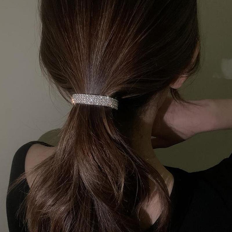 Изысканные заколки для волос со стразами для женщин, модные аксессуары для волос, заколки для волос для хвостика со стразами, головной убор, заколки для волос