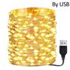 5M 10M Suv o'tkazmaydigan USB Batareya LED Chiroqlar Ip Mis Simli Peri Girlyandasi Chiroq Rojdestvo To'y Partiyasi Bayram Yoritgichi