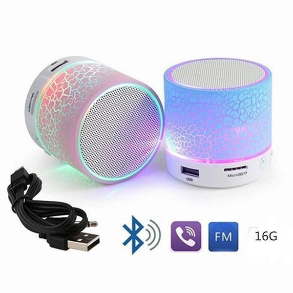 Портативная мини-треснувшая Bluetooth-колонка со светодиодной подсветкой, беспроводная колонка, подарок, для автомобиля, дома, улицы