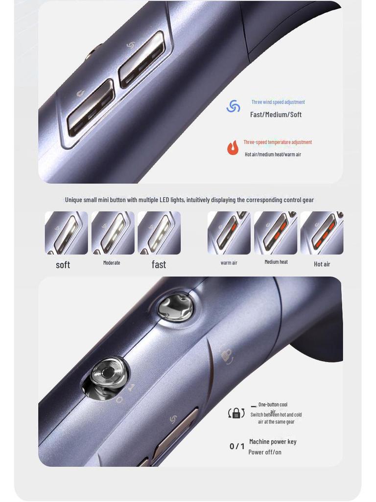 Складной фен INNOVATOR: Плазменная технология, отсутствие повреждений, высокоскоростной двигатель, низкий уровень шума