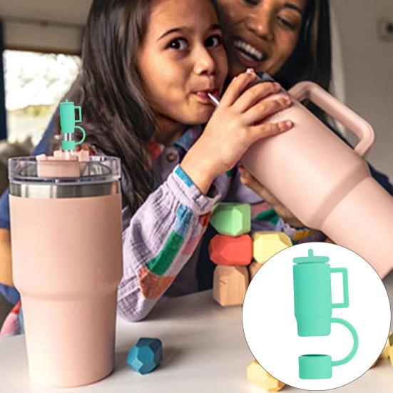 Соломенный топпер Силиконовые соломенные колпачки 10-миллиметровые соломинки Крышки Форма чашки Дизайн Соломенные чехлы Пищевое многоразовое уплотнение Защитите аксессуары для чашек для напитков