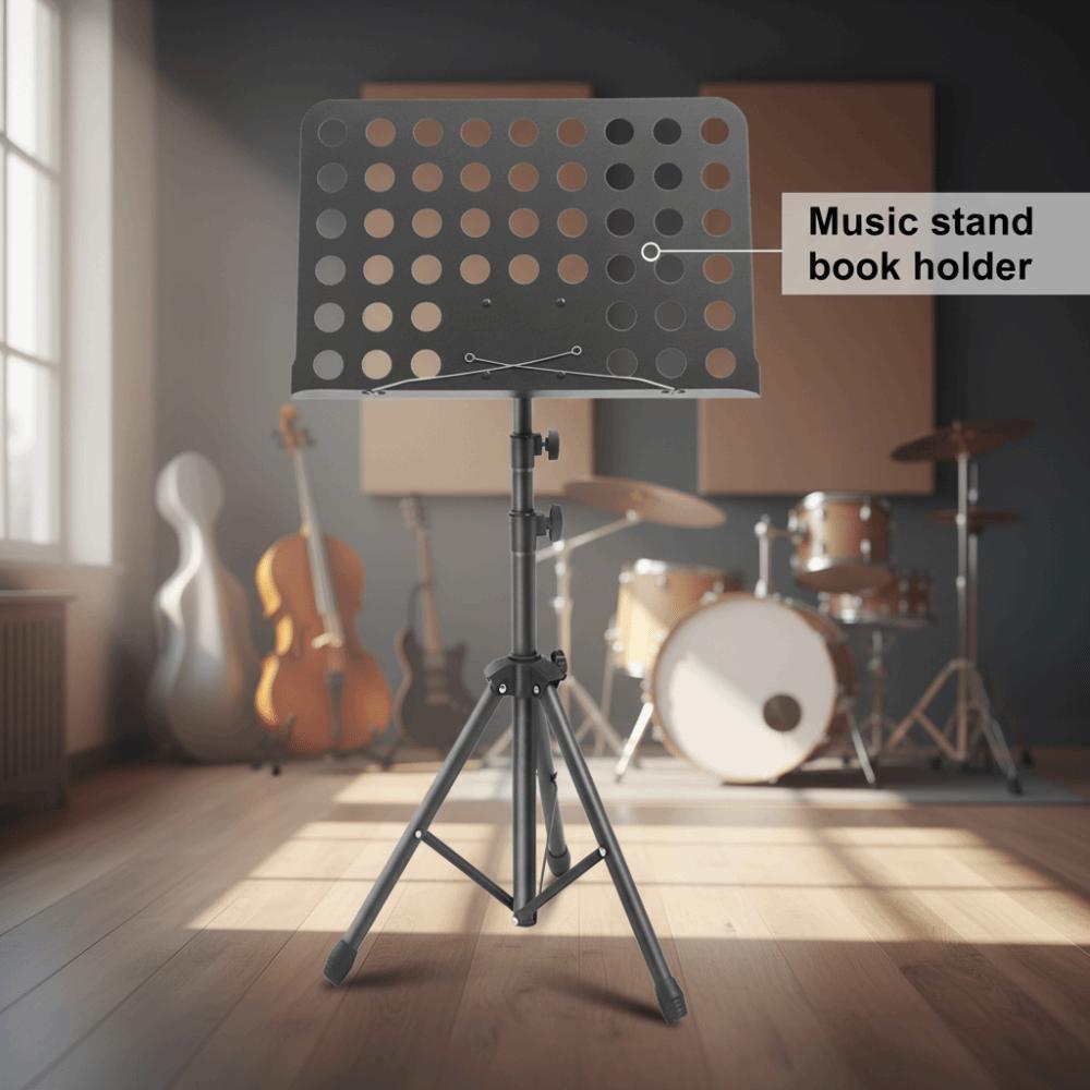 Adjustable Height Sheet Music Stand Retractable Music Score Tripod Stand Piano