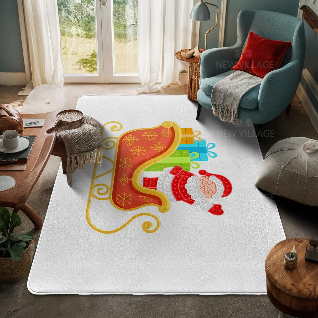 Ковер у входа в дом Домашний коврик у двери Гостиная Ванная Комната Ноги ванная комната Нескользящие коврики с водопоглощением для ванной Счастливого Рождества зима
