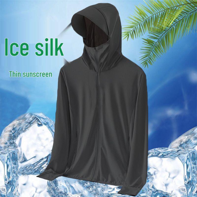 Unisex Lightweight Quick-Dry UV Protection Ice Silk Sports Jacket for Outdoor Activities