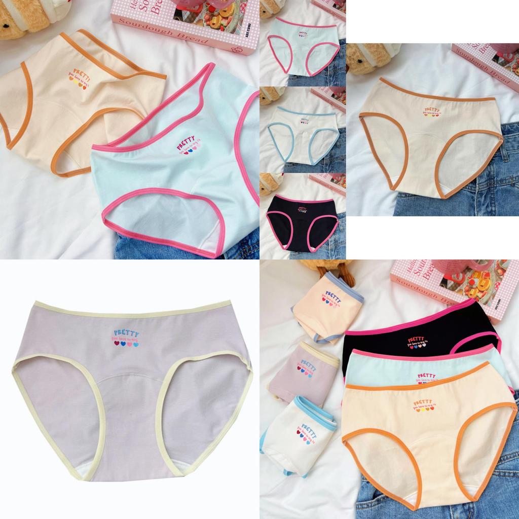 N8622 Sweetheart Womens Cotton Underwear Stylish Colorful Triangle Panties Breathable Antibacterial Design For All Seasons