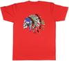 Native Skull Head Unisexs TShirt Indian Feather Retro Tribe Unisex Tee Gift