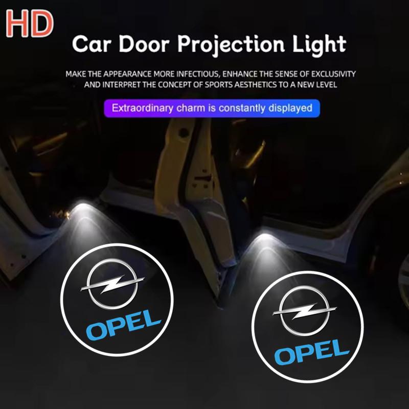2PCS Car LED Door Projector Courtesy Welcome Light For OPEL Opc Insignia Vauxhall Astra Mokka Vivaro