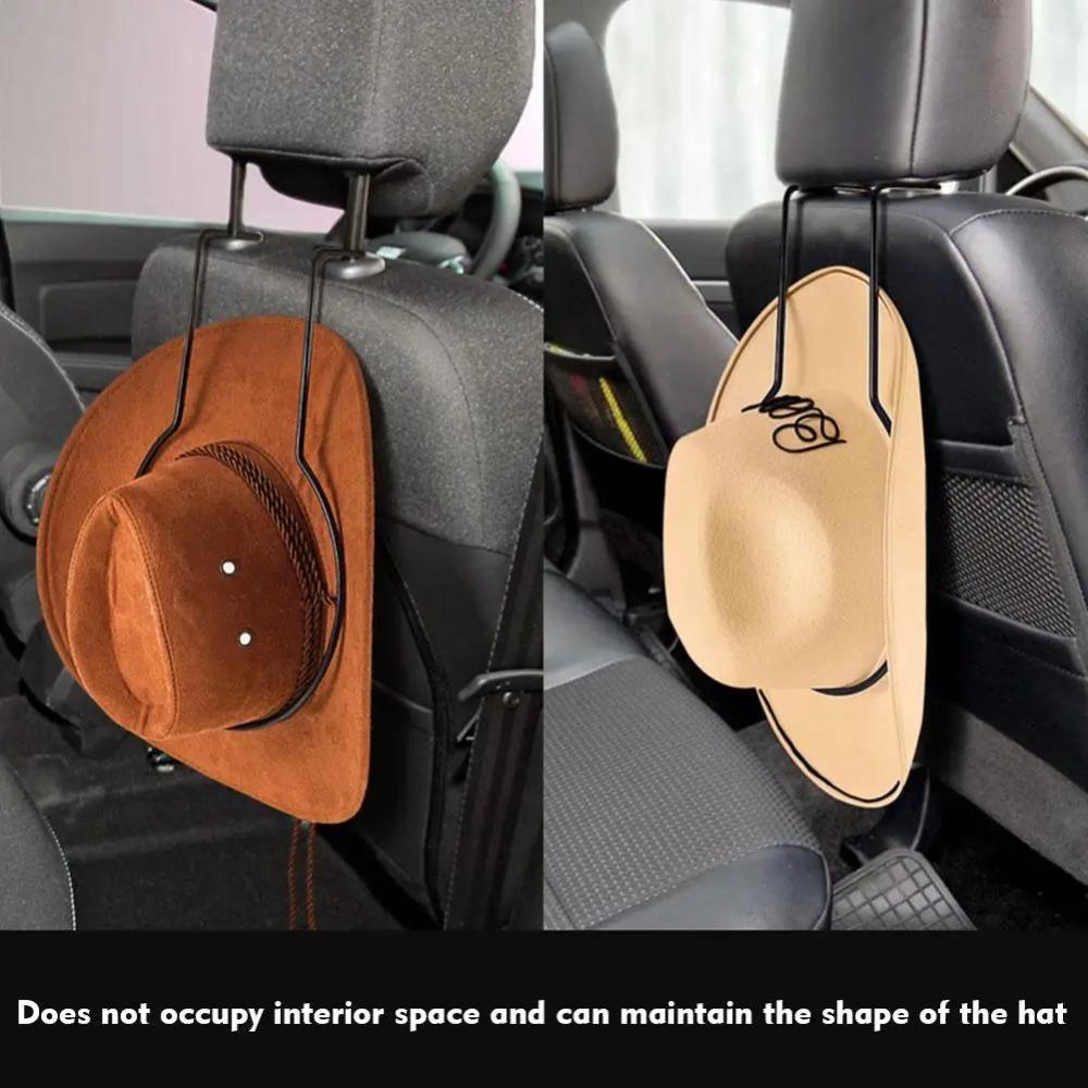 Multi-Functional Hat Coat Hanger Organizer Hat Hook Car Metal Rack Car Cowboy Hat Holder Auto