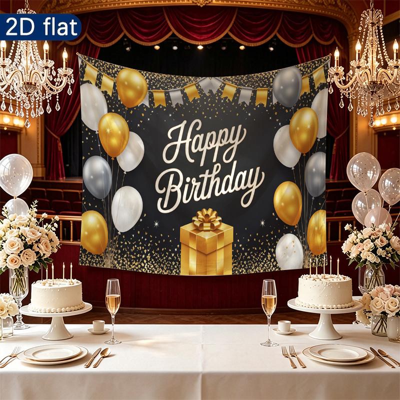 Party Backdrop Birthday White Silver Photo Booth Background Front Door Decor
