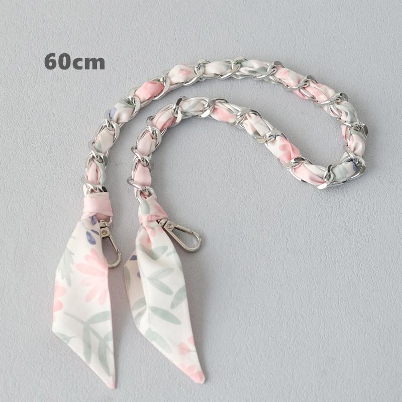 Новый модный бренд женские сумки аксессуары цепи съемные цветочные золотые серебряные металлические шелковые ремешки женские DIY цепи ручки для сумок