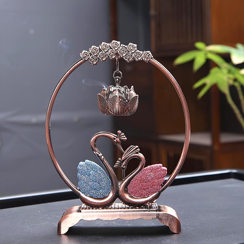 1 шт. металлический дзен кран дизайн двойного назначения курильница фен-шуй декор для медитации лебедь дракон подвесная печь