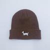 Winter warm knit hat, Korean style puppy embroidery knit hat, men's and women's warm cute pullover hat