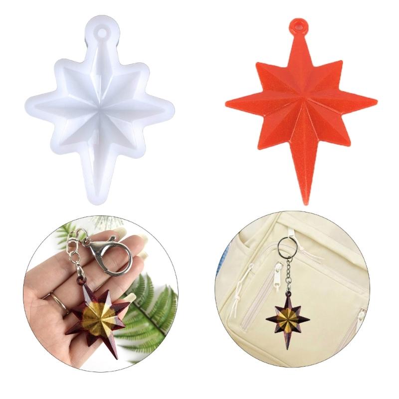 North Star Shape Silicone Mold Decorative Pendant Mold Handmade Epoxy Silicone Mold Epoxy Resin Molds Making Crafts