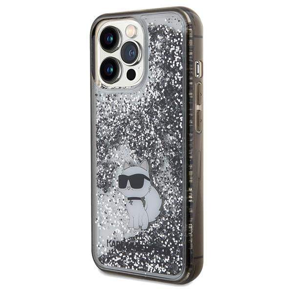 Karl Lagerfeld Klhcp13Xlkcnsk Iphone 13 Pro Max 6.7 Transparent Hardcase Liquid Glitter Choupette