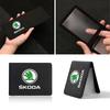 PU Leather Credit Card Case Car Driving Documents Protective Case For Octavia MK2 MK3 2 3 A7 Fabia Karoq Kodiaq Superb Rapid Kamiq