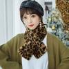 Soft Leopard Print Scarf Windproof Winter Scarf Outdoor Cross Scarf  Women's Wear