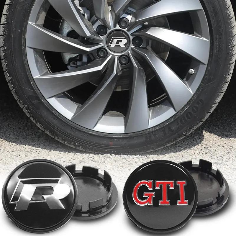 4Pcs Car Wheel Hub Center Caps Badge Emblem Set for Volkswagen VW Golf Polo Passat CC Touran - 55mm 56mm 65mm 70mm Rim Cover Acc zd0