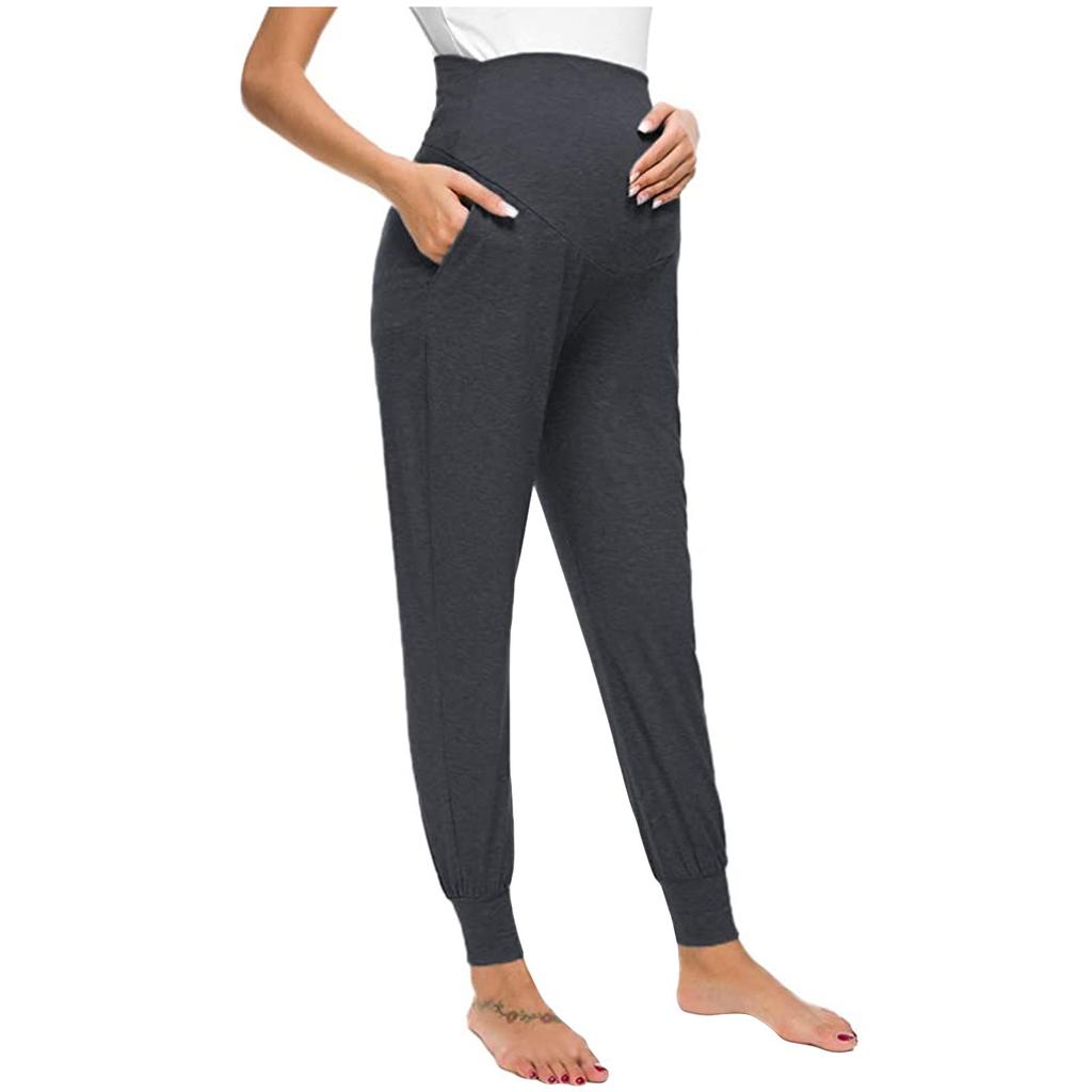 Женские цветные карманы Повседневные свободные брюки для беременных с поддержкой живота