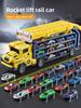 Dinosaur Rocket Track Car Toy Kit With Magnet Cars For Interactive Learning