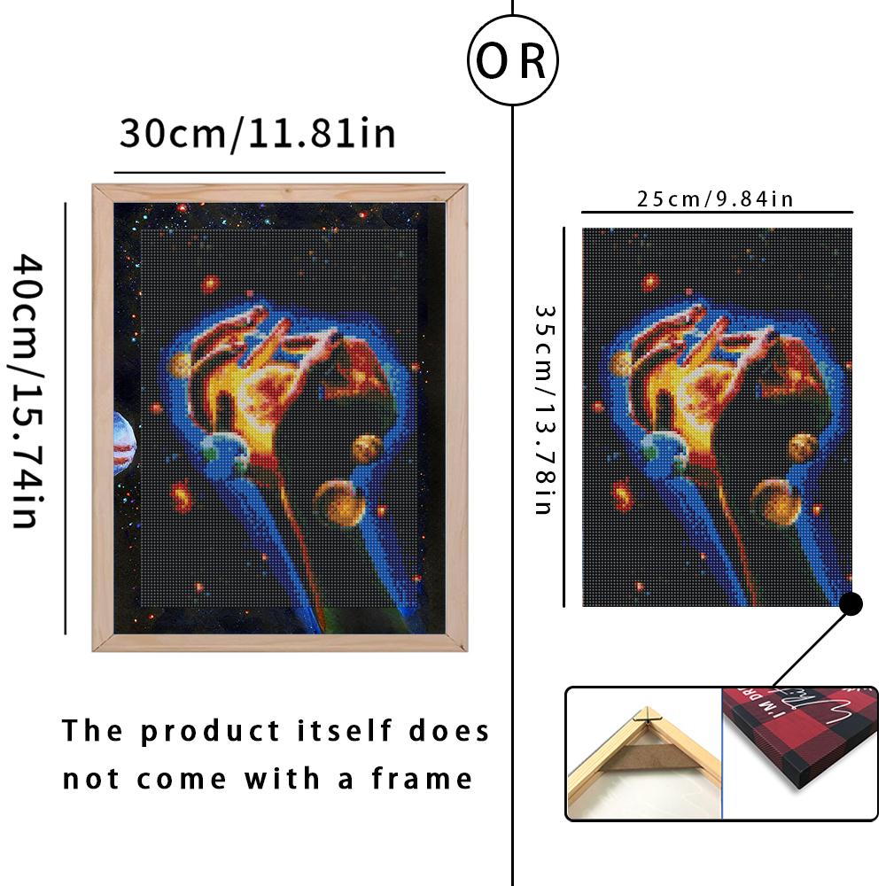FIYO 11,8x16,73 В алмазной живописи, полная круглая дрель, планета, ручная круглая алмазная живопись, ручная работа, сделай сам, алмазная мозаика, картина, украшение для дома