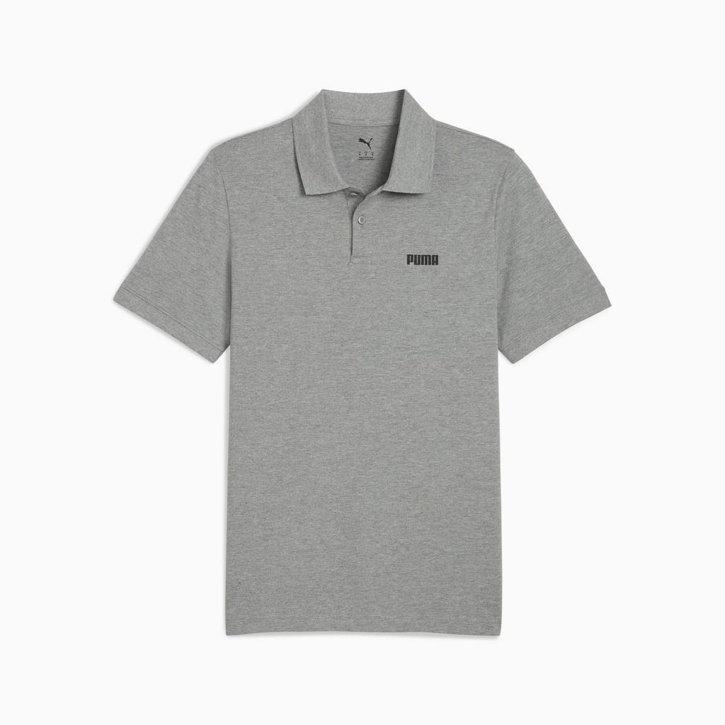 Puma ESS SMALL LOGO PIQUE men's polo shirt gray 68676203 r M (48)