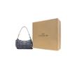 New COACH Teri Fabric With Cow Leather Shoulder Bag, Handbag, Shoulder Bag Medium Size Women's Denim Blue CH139-IMDEI