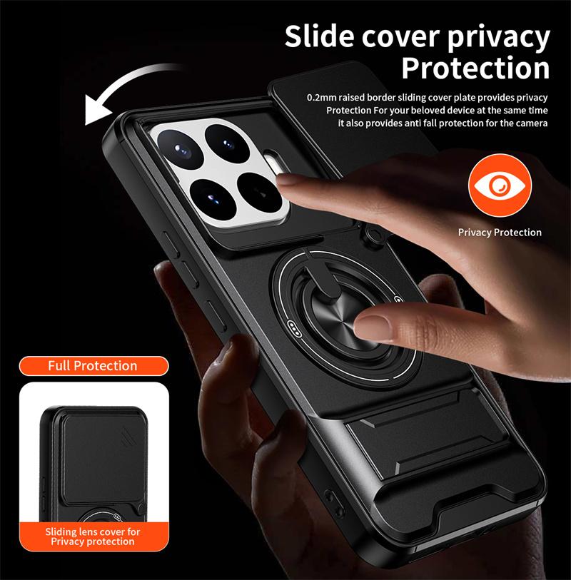 Чехол Armor Funda для Xiaomi 17T Pro 5G с магнитным держателем-подставкой Coque для Xiaomi 17 T Mi 17T Mi17t Xiaomi17T Pro с выдвижной крышкой для объектива