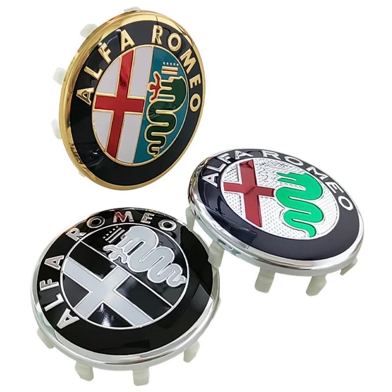 Car Stickers For Alfa Romeo 4pcs 58mm Car Wheel Rims Hub Center Caps for Alfa Romeo Logo Giulietta Mto Giulia GT 159 147 156 166