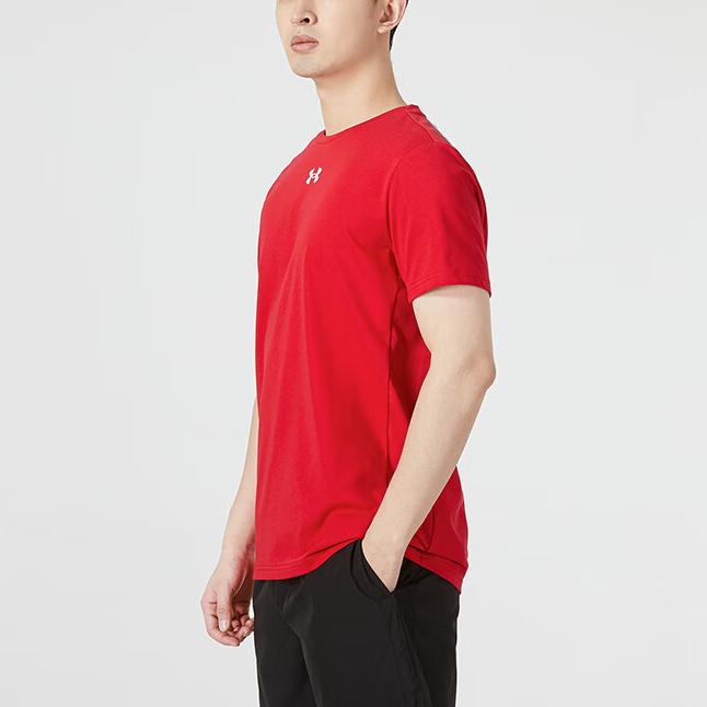 Under Armour T Shirts Men's Red Crew Neck Moderate Straight Fit 22500514-600