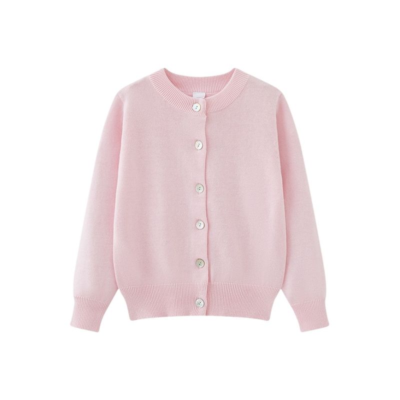 Boy Pure Color Outwear Spring and Autumn Children's Clothing Children's round Neck Long Sleeves Middle and Older Children's Sweater Pure Cotton