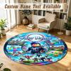 Round Rug Custom NameRoblox Pattern Non Slip Carpet Home Floor Decor
