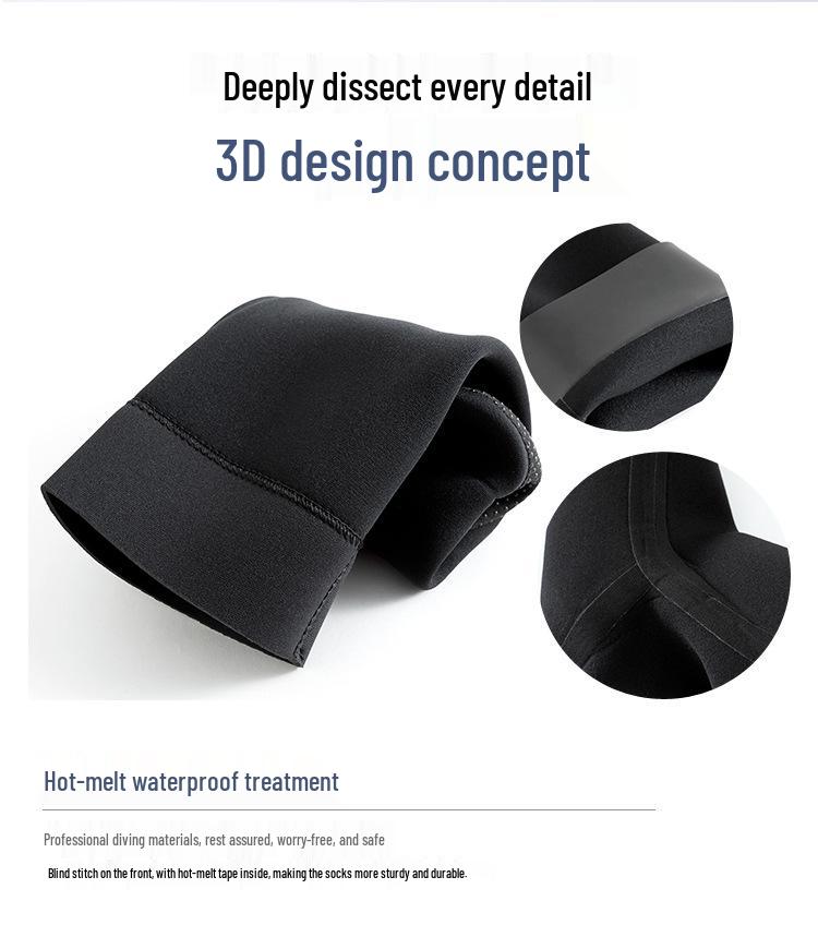 Водонепроницаемые носки для снорклинга YALISI 3 мм: Теплые, Нескользящие, Морозостойкие Носки для Пляжа и Дайвинга для Мужчин и Женщин