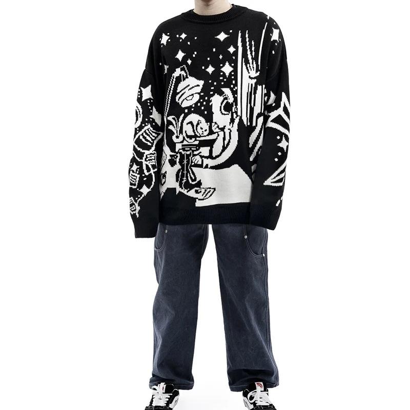 Y2K Hip Hop Street Harajuku Winter Hoodie Loose Retro Gothic Sweater Top