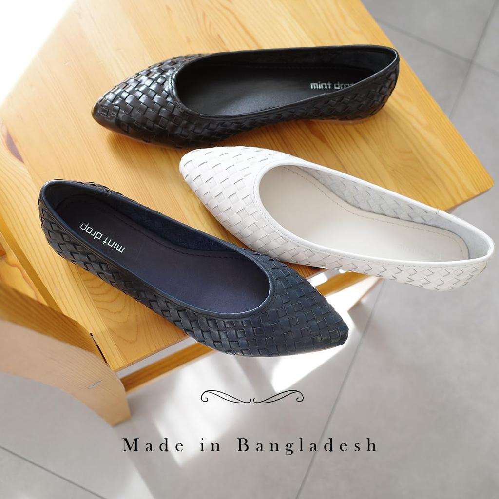 Оригинальные туфли-лодочки [AmiAmi], кожа, плетеные, женская обувь, черные, белые, (белый, 23,5 см) PO-CR24