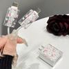 Набор из 3 шт. Цветок пиона Подходящая защитная крышка для зарядного устройства 20 В Защитная крышка для кабеля данных 14 15 Защитная крышка для кабеля зарядного устройства 18 В Прозрачный чехол