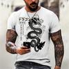 Fashion 3D Chinese Dragon Print T Shirt For Men Street Trend Harajuku Summer Tees Casual O-neck Short Sleeve Oversized T-shirts