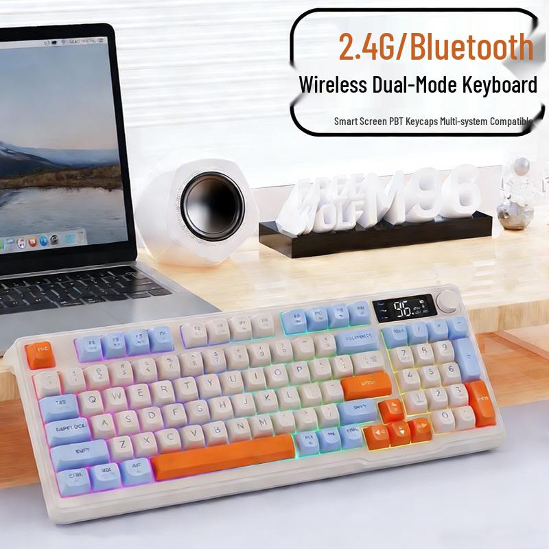 Бесплатная Bluetooth-клавиатура Wolf M87 с механическим ощущением для облачных игр и офиса, совместима с планшетами, телефонами и компьютерами Xiaomi