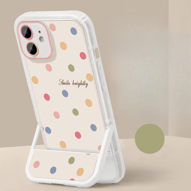 Ins Feng Love Iphone16promax Apple 15 Невидимый кронштейн 14 Чехол для мобильного телефона 13 Милый XS/XR в горошек