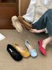 French Flat Bottom Shallow Mouth Single Shoes Women's Shoes 2025 New Retro Suede Small Red Shoes Fairy Wind Ballet Beanie Shoes