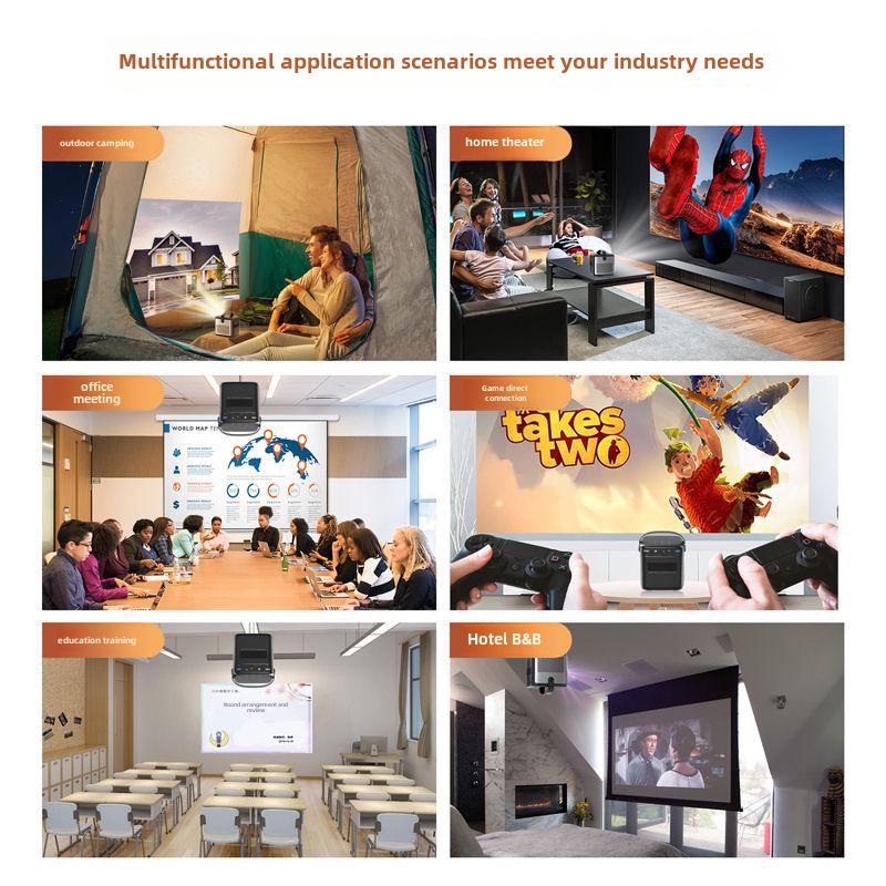 M1 Портативный умный домашний проектор, 1080p Ultra-Clear для гостиной и спальни