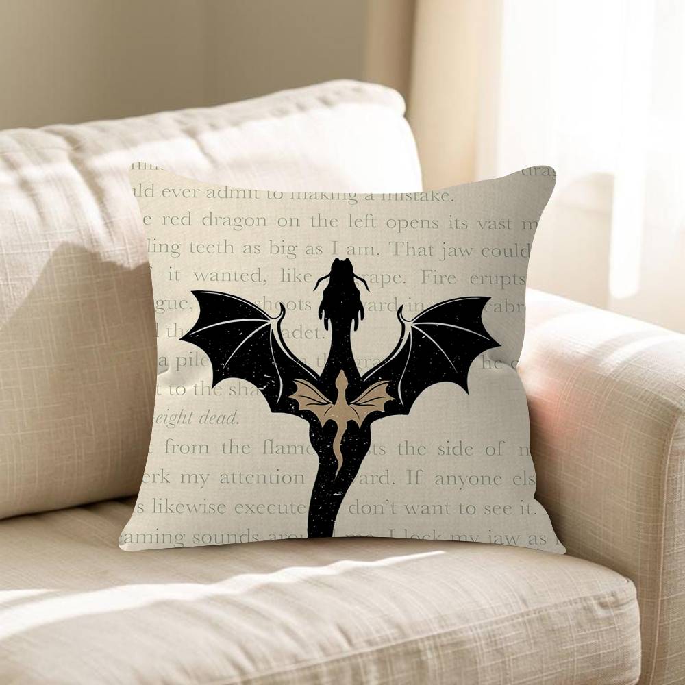 FFourth Wing Dragon Cushion Cover 30x50 Polyester Sofa Cushions Decorative Throw Pillows Home Decoration Pillowcover