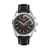Мужские часы Pegasus Chronograph Кожаный ремешок Черный циферблат Кварцевые 7086.9537 100M