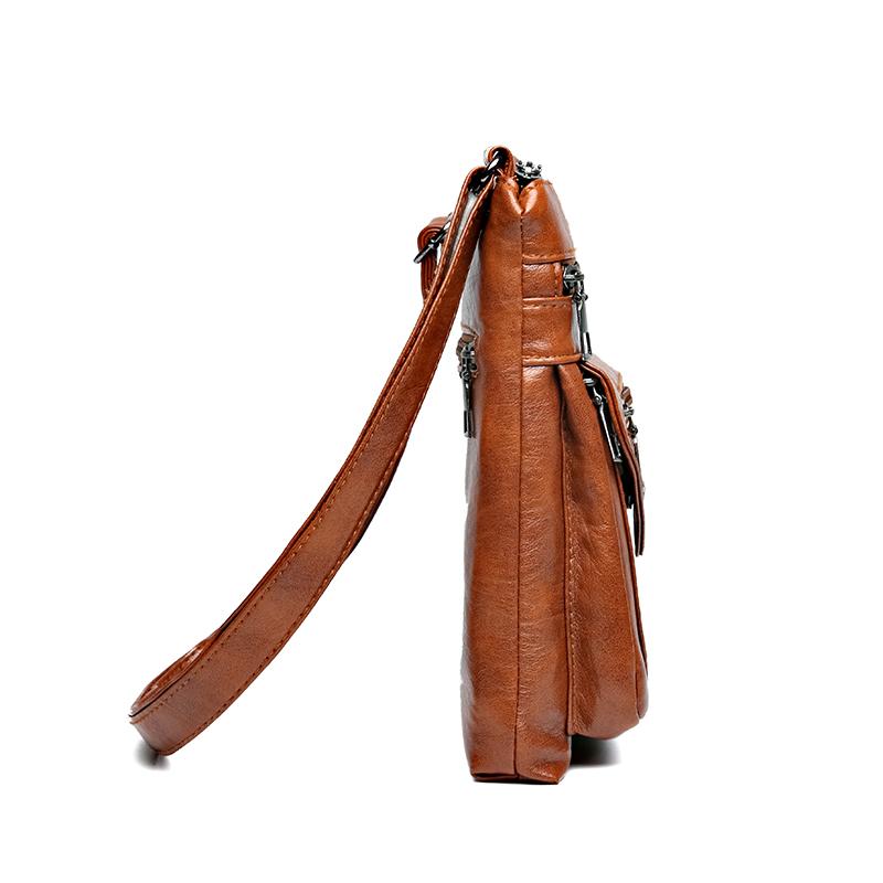 Сумка для мобильного телефона женская ретро мягкая кожаная сумка через плечо кошелек для монет