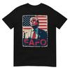 Смешная футболка с Трампом FAFO F Around Find Out Ретро Флаг США