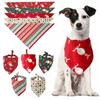 Puppy,Kitten Santa Claus Patten Christmas Pet Decor Cats Triangular Scarf Dogs Bandanas Pet Costume