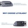 2Pcs Interior Door Handles Driver & Passenger Side For 2001-2007 Toyota Sequoia, 2000-2004 Avalon, 2004-2006 Tundra - Crew Cab ONLY - Four Full-Sized