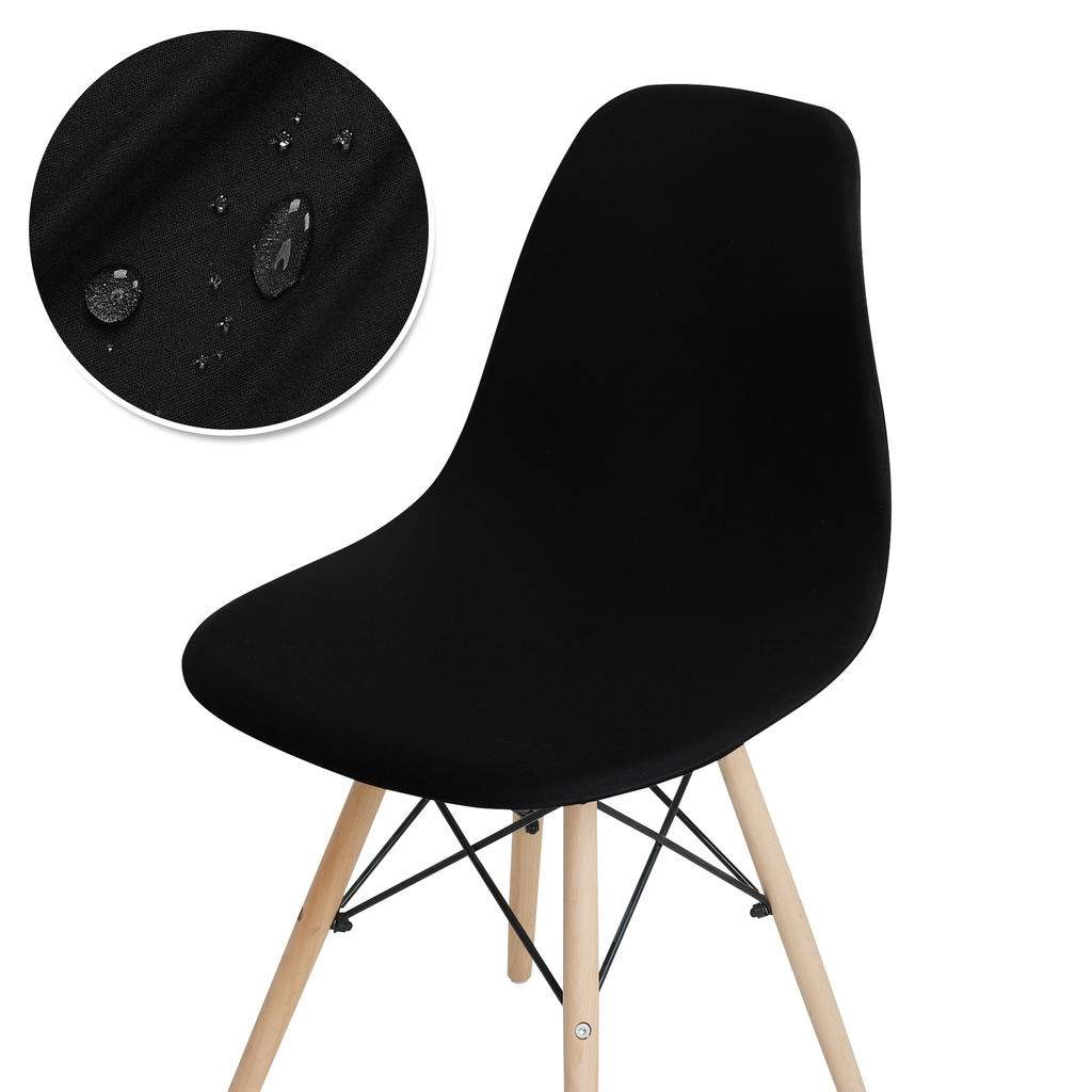 Водонепроницаемый чехол на стул, эластичный чехол на стул с короткой спинкой, эластичный однотонный чехол на сиденье для отеля, дома, гостиной, 1 шт.