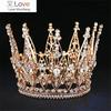 Fashion Pageant Bride Tiara Rhinestone Crown Hair Accessories Wedding Hair Jewelry Show Dress Headdress Queen Diadem Prom