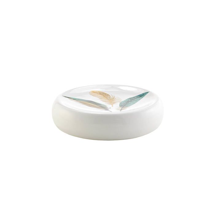 Porte savon en ceramique 11 x 2.4 cm Plumiss